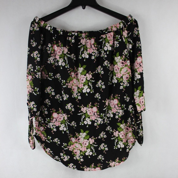 Miss Chievous Floral-Print Off-The Shoulder Top L - Picture 2 of 3